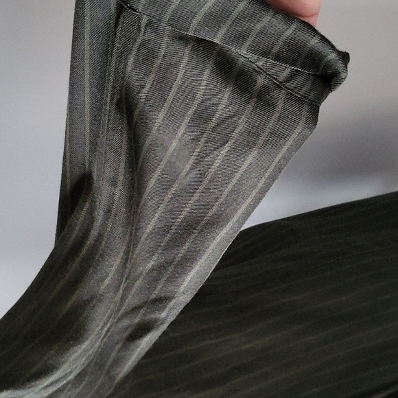 Socialite semi sheer olive green pinstriped lightweight duster/open cardigan NWT - Picture 7 of 11